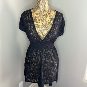 Anthro Black Lace Tunic